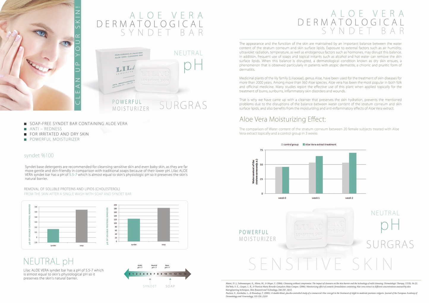 LILAC Barra Dermatológica Hidratante (com Aloé Vera Extra-Rica)