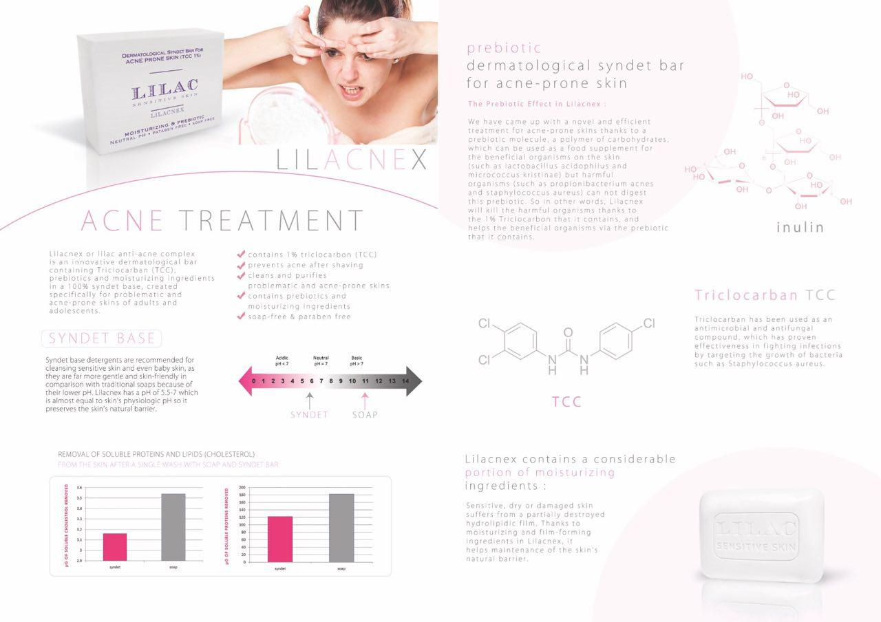 LILAC Barra Dermatológica LILACNEX para Controlo de Oleosidade TCC 1%